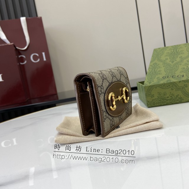 Gucci專櫃古馳最新款Horsebit 1955系列卡包零錢包卡夾 jh2195型號：621887